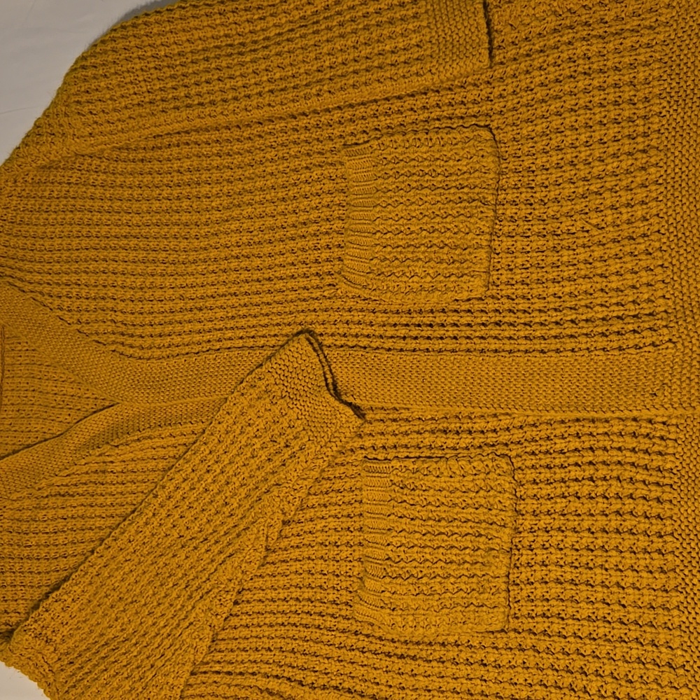 Cozy Mustard Yellow Knit Sweater